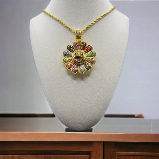 Taka Inspired Designer Necklace Multi-color/White
