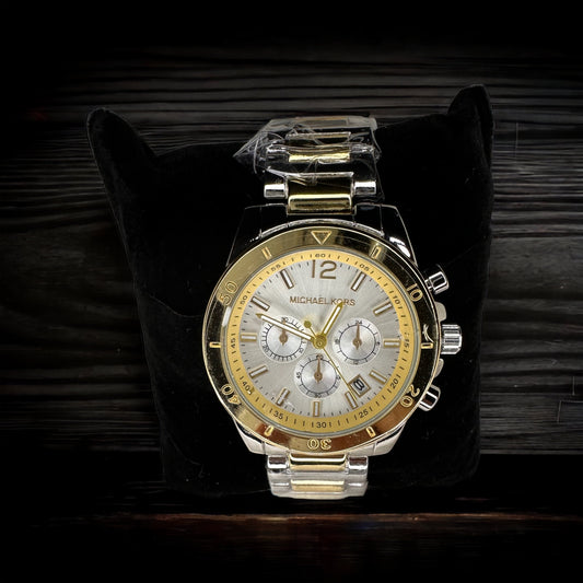 Reloj de diseño inspirado en MK Plata/oro